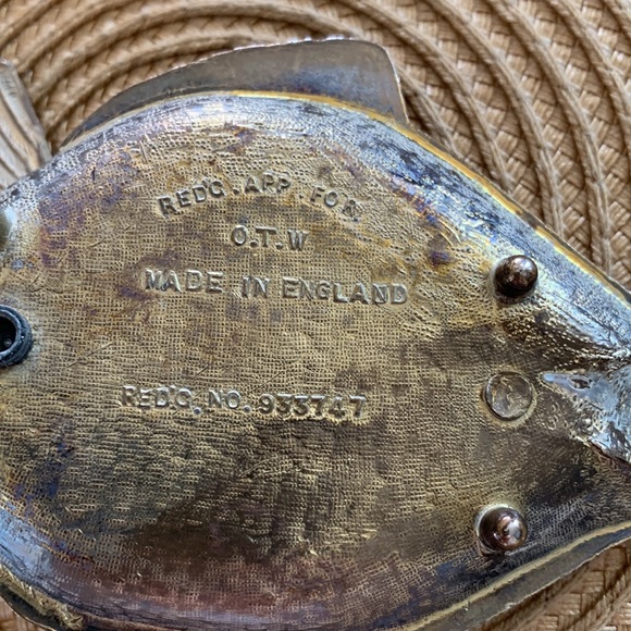 Very Rare Brass Fish and Bird Change Plate Made in England - Picture 3 of 4